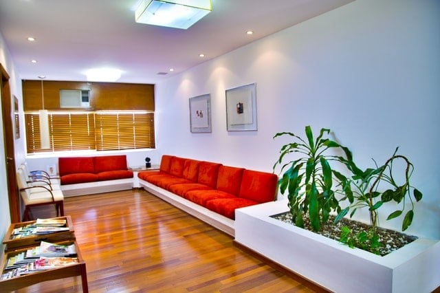 Simple Red Colour Sofa Design