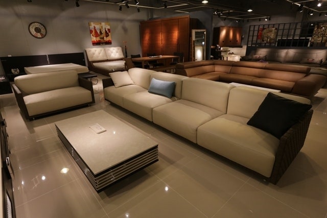 Skin & Dark Brown Colour Sofa Design